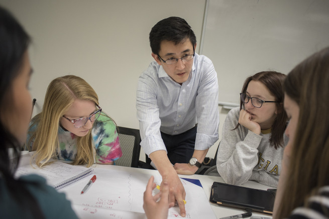 Students with teacher