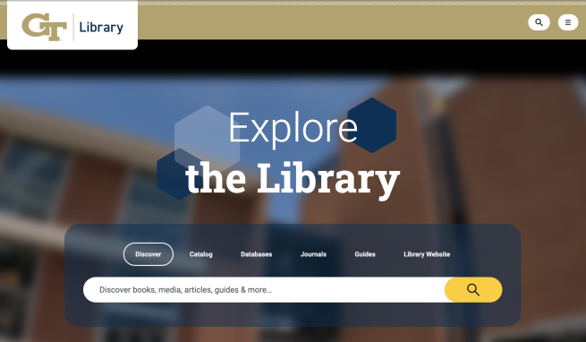 Library homepage