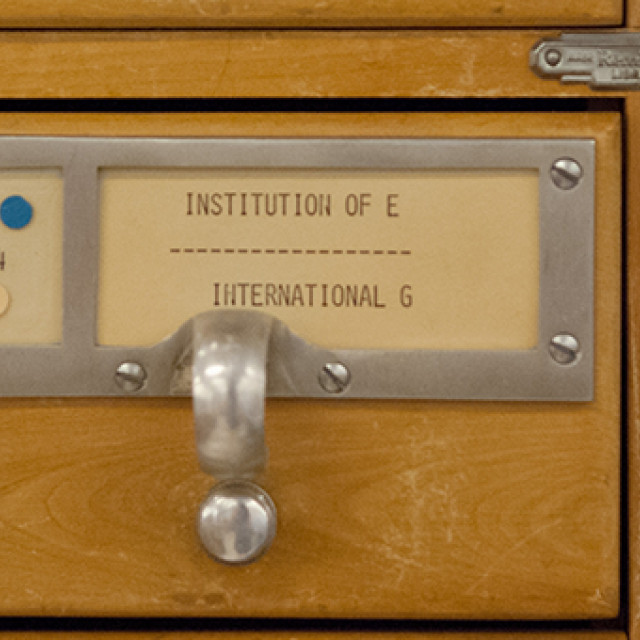 Wooden Card Catalog