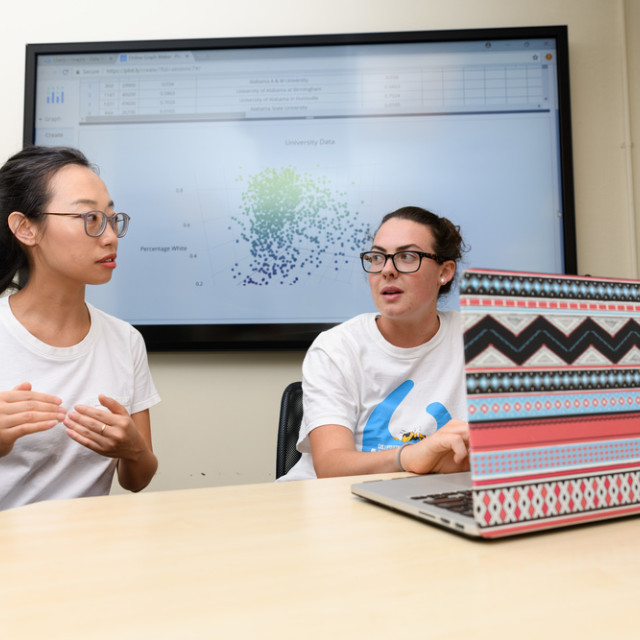 A Library Subject Expert consulting with student.